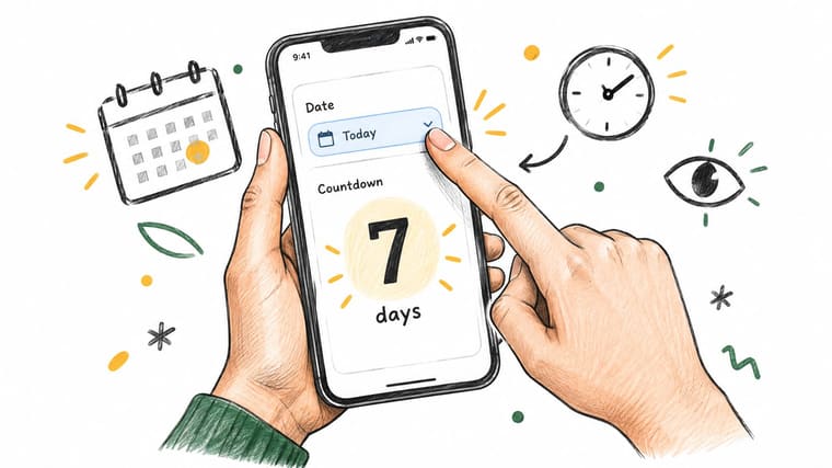 Screenshot from https://prettyprogress.app/screenshots/configure-dates.png