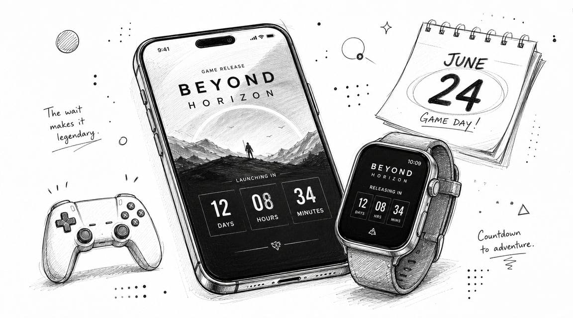 Your Perfect Game Release Countdown with Pretty Progress
