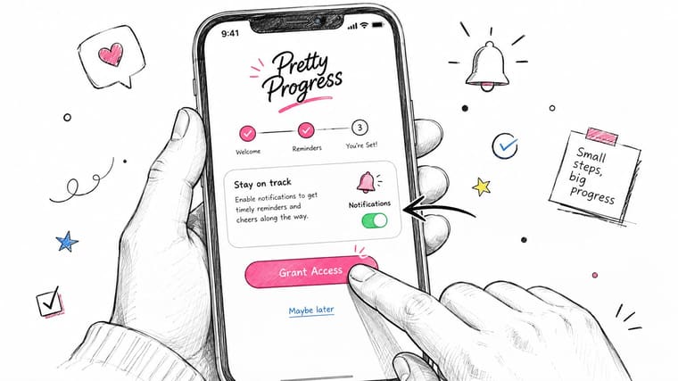 Screenshot from https://prettyprogress.app/screens/setup-birthday.png