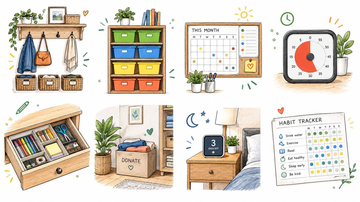 8 ADHD Home Organization Tips That Stick