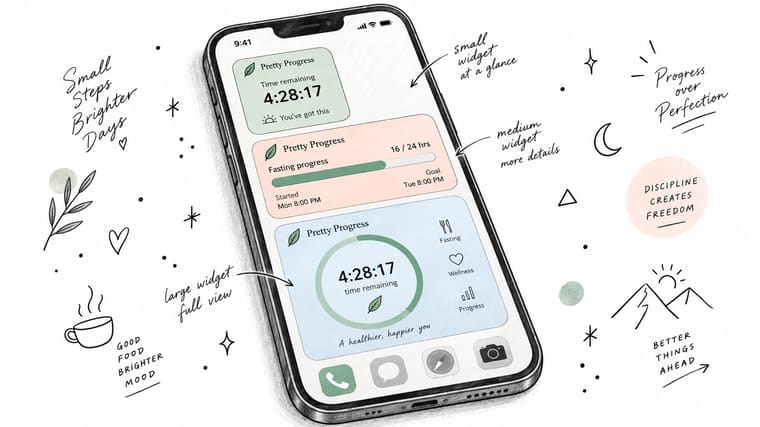 Screenshot from https://prettyprogress.app/screenshots/fasting-widget-home-lock.png