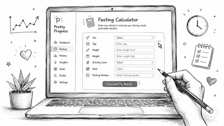 Screenshot from https://prettyprogress.app/screens/fasting-calculator-result.jpg