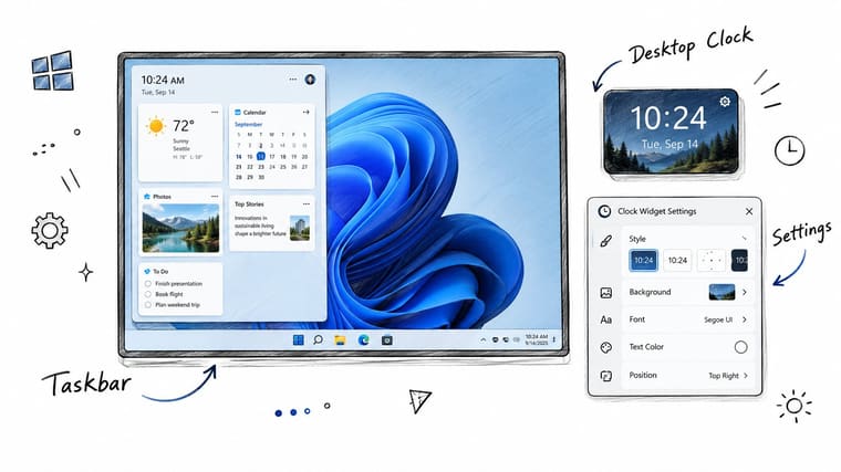 Screenshot from https://example.com/screenshots/windows-desktop-clock-widget.png