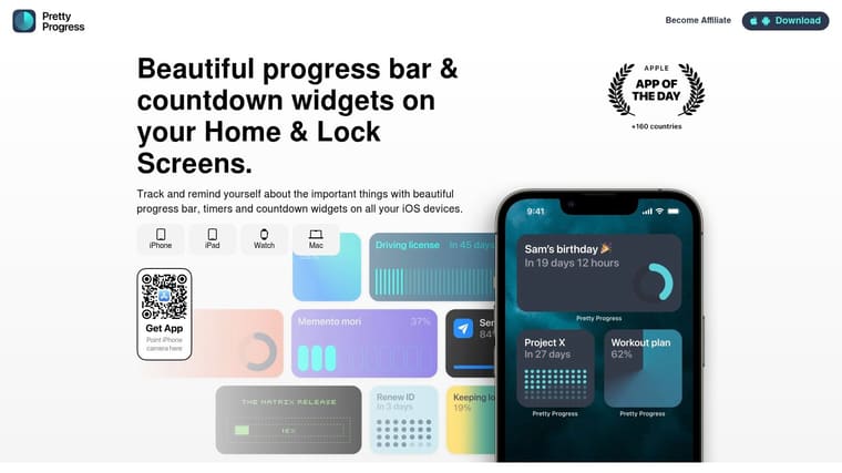 Screenshot from https://prettyprogress.app