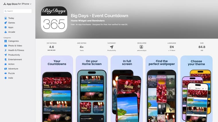Big Days, Event Countdown