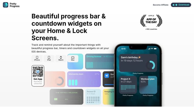 Screenshot from https://prettyprogress.app