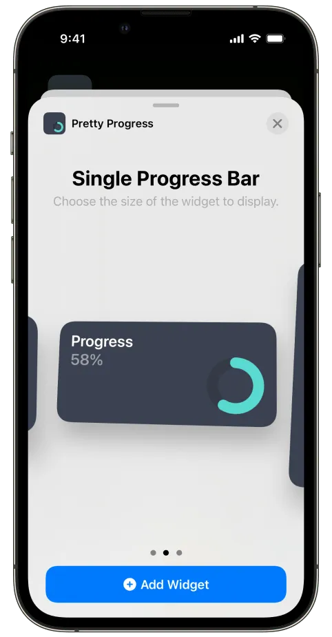 Add widget process step 3. Add widget to Home Screen