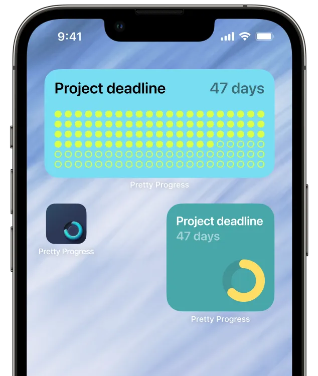 An iPhone showing a deadline countdown widget on its Lock Screen