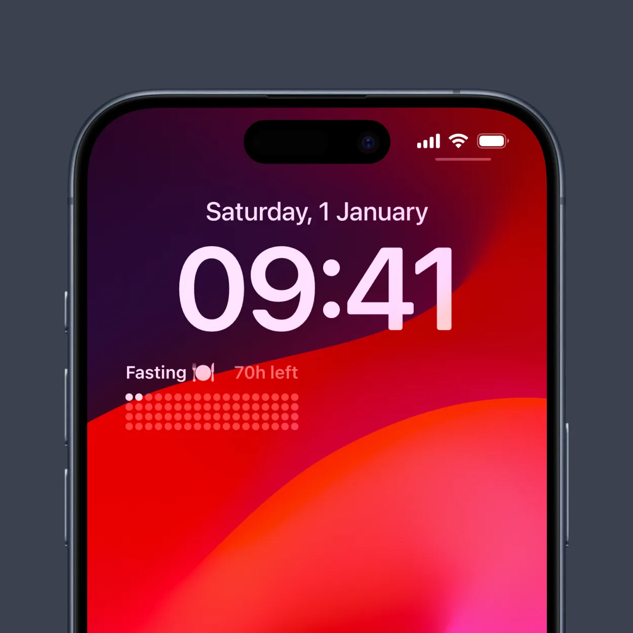 iPhone showcasing Lock Screen countdown widget